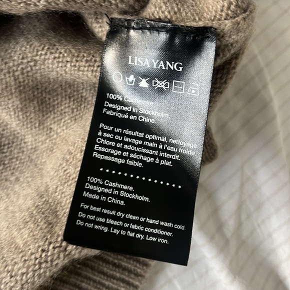 Lisa Yang Cashmere Polo Sweater Sz 1 small - Picture 2 of 3